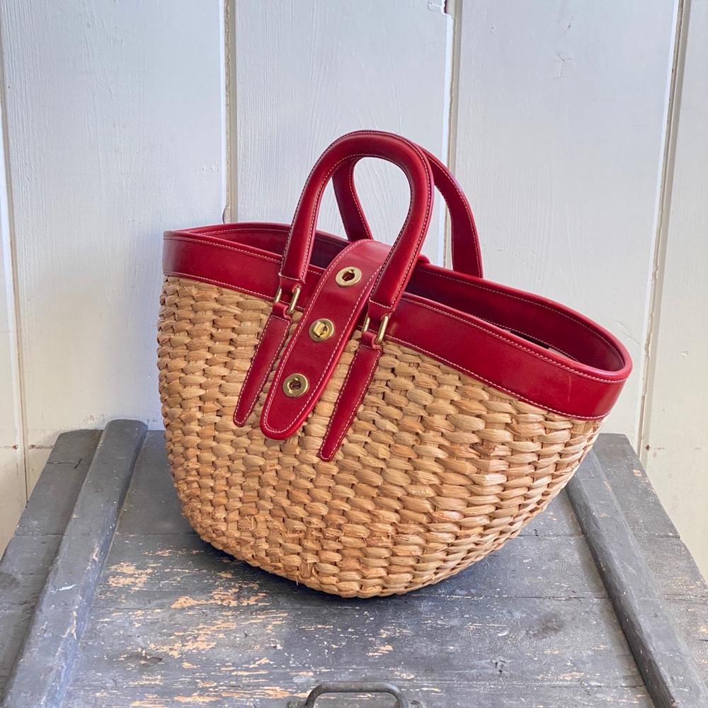 Coach Legacy straw bag large “Lily” - Picture 3 of 7